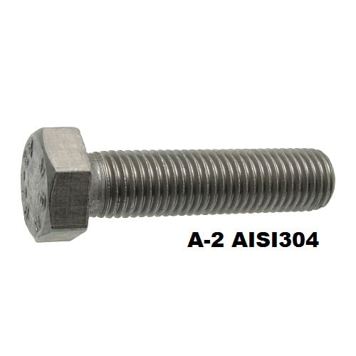 Tornillo DIN 933 INOXIDABLE A-2 AISI304